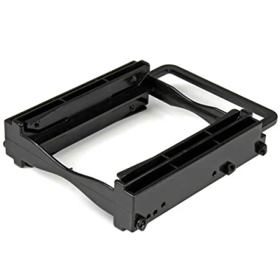 Image of StarTech.com Dual 2.5&quot; SSD/HDD Mounting Bracket for 3.5 Drive Bay Tool Less Installation 2 Adapter Desktop Computer (BRACKET225PT) , Black