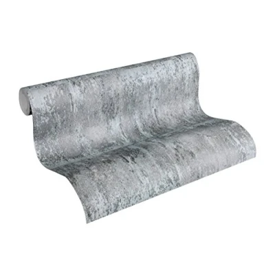 Image of Vintage Wallpaper Elements A.S. Création Non Woven 10.05 m x 0.53 Grey Black Silver Made in Germany 361183 36118 3