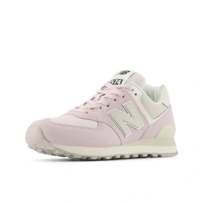 Image of New Balance WL574 Trainers, Women&#039;s, Size: 4, Pink granite Leather and textile