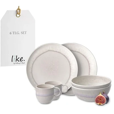 Image of like. by Villeroy &amp; Boch Perlemor Sand Breakfast Set 6pcs