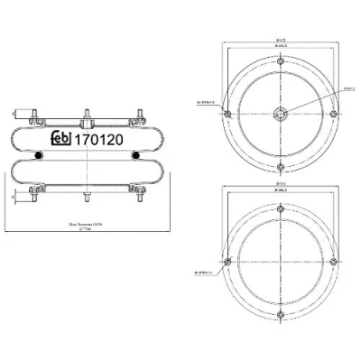 Image of 3228100201 Boot, air suspension FEBI BILSTEIN 170120