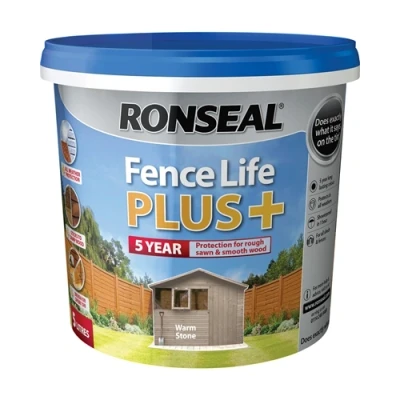 Image of Ronseal Fence Life Plus Warm Stone 5L