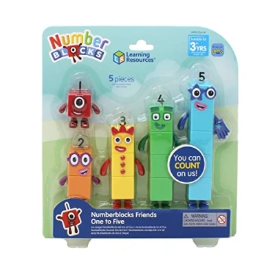 Image of Learning Resources Numberblocks Friends One to Five, Official Collectible Toys, Includes One, Two, Three, Four and Suitable for Display With Posable Arms Realistic Play