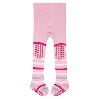 Image of FALKE Unisex Baby Multi Stripe B TI Cotton Grips On Sole 1 Pair Tights, Pink (Thulit 8663), 6 12 months