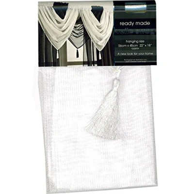 Image of Yorkshire Linen Voile Swag in White for Rods &amp; Poles