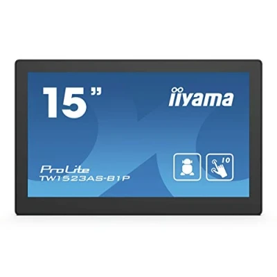 Image of Iiyama ProLite TW1523AS B1P LED monitor 15.6&quot; stationary touchscreen 1920 x 1080 Full HD (1080p) IPS 450 cd/m² 1000:1 30 ms HDMI speakers black, matte