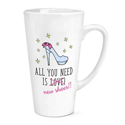 Image of All You Need is Love New Shoes 17oz Large Latte Mug Cup