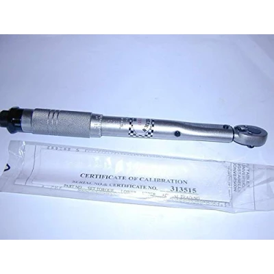 Image of professional 1/4&quot; drive low range torque wrench 5 25 Nm with calibration certificate.
