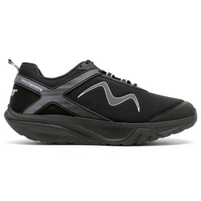 Image of MBT Sport 4 III Men&#039;s Sneakers Modern Style. Anatomical and Comfortable Walking Sneakers. Physiological Comfort Stability Footwear with Rocker Sole. Black Colour