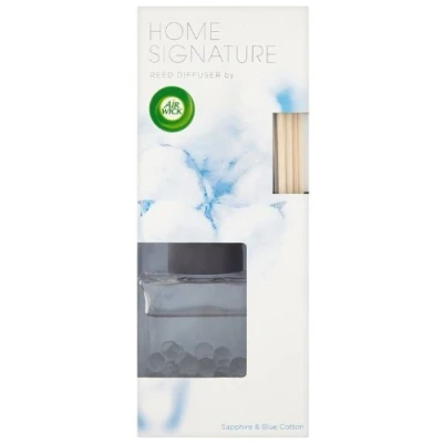 Image of Air Wick Home Signature Premium Reed Diffuser Sapphire and Blue Cotton