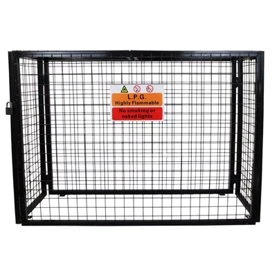 Image of Gas Bottle Collapsible Cylinder Storage Security Galvanised Powder Coated Steel Mesh Cage 1000mm
