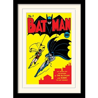 Image of DC Comics Batman 30 X 40 cm &quot;No.1&quot; Mounted And Framed Print