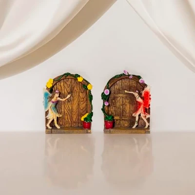 Image of Garden Mile Resin Fairies for Outdoor Ornaments Pixie Statue Figurines Decorations Novelty Mini Elves Waterproof Weather Resistant Ideal Gift Ideas, Patio or Flowerbed Fantasy Decor