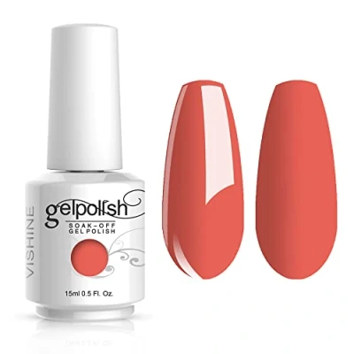 Image of Vishine Soak Off UV LED Gel Polish Nail Art Manicure Lacquer 15ml Coral (024)