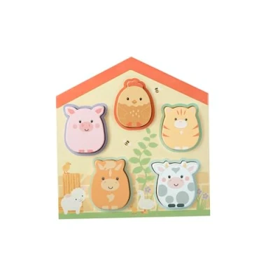 Image of Orange Tree Toys Farmyard Barn Wooden Puzzle