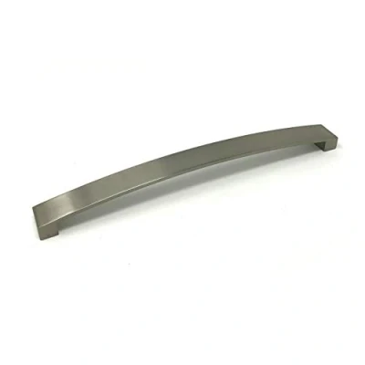 Image of 224mm Brushed Nickel Curved Bow Handle for Kitchen Cabinets Bedroom Bathroom Furniture 3 Sizes