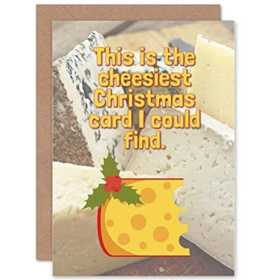Image of Wee Blue Coo CARD CHRISTMAS XMAS MERRY CHEESIEST CHEESE FUN PRESENT GIFT