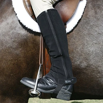 Image of Dublin Childrens Easy Care Half Chaps (Weatherbeeta): Black: Medium