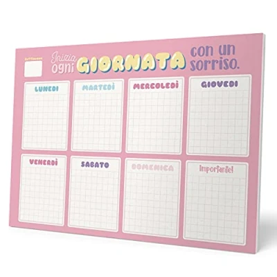 Image of Grupo Erik Carouge Italian Weekly Planner A3 Desk Calendar Family 54 Tear Off Pages Organiser Gifts