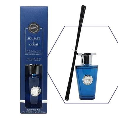 Image of Baltus Boutique Reed Diffuser with Sticks, 300ml Aromatherapy Scented Oil Set for Home Indoor Fragrance Sea Salt &amp; Casis