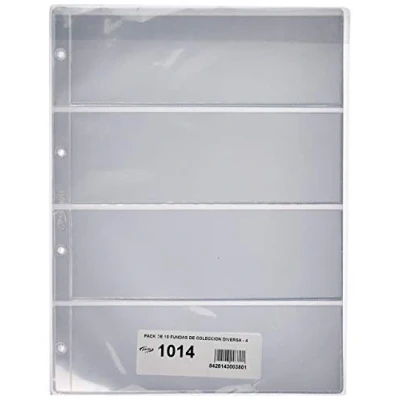 Image of Pardo 101400 Pack of 10 Sheet Covers Collectible Items, 4 Slots