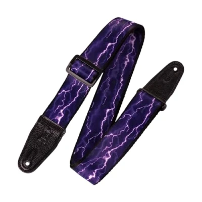 Image of Levy&#039;s 2 inch Polyester Guitar Strap Lightning