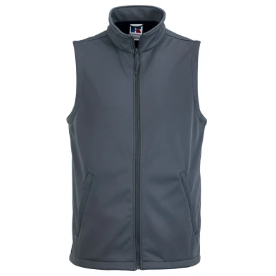 Image of Russell Athletic Mens Smart Softshell Gilet (Convoy Grey) Dark Grey Size X Large