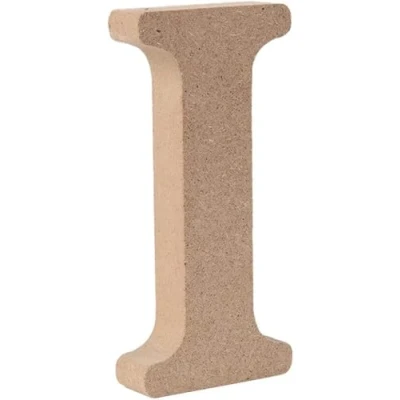 Image of Wooden MDF Letter I Size 13cm Tall Free Standing Letters for Arts &amp; Crafts Personalized Name Decor