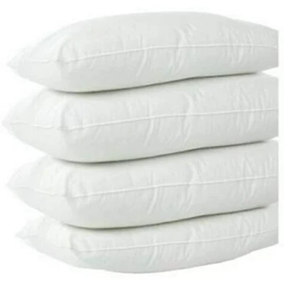 Image of GB TEXTILE Luxury Extra Filled Bounce Back Hollow Fibre Pillows in Following Pair Pack (2 PAIR(4 PILLOWS))