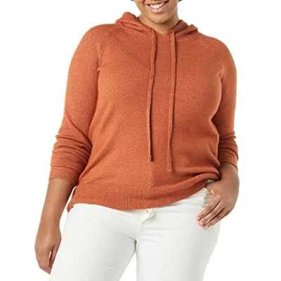 Image of Amazon Essentials Women&#039;s Soft Touch Hooded Pullover Jumper, Caramel, XS