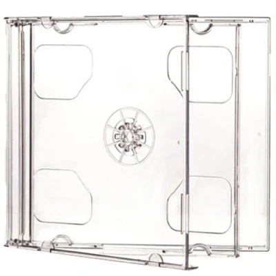Image of Four Square Media 1 X CD DVD Double Jewel Cases 10.4mm for 2 Disc with Clear Tray Pack of