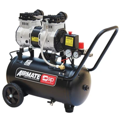 Image of SIP Airmate Air Compressor, Low Noise Oil Free Direct Drive 230V 24L 2hp / 1.5kW 116psi 8 Bar 9.6CFM 62dB