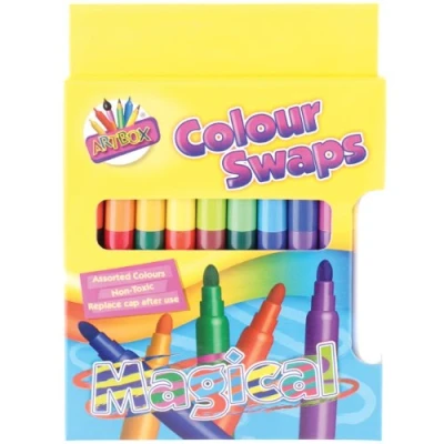 Image of Artbox colour swap magic pens assorted colours felt tips