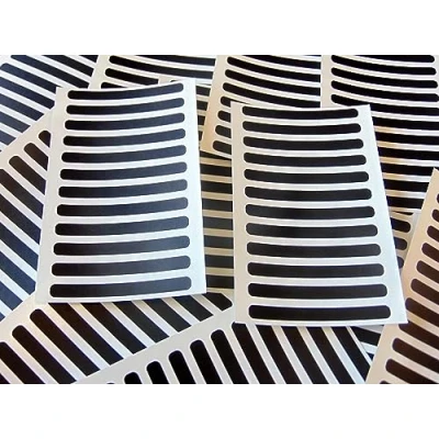 Image of 144 Black Stickers Sticky Coloured Self Adhesive Labels for Colour Coding