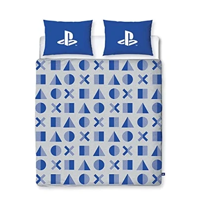 Image of PlayStation Official Duvet Cover Layer Design Reversible 2 Sided Bedding Cover, Pillow Case Included (Double)