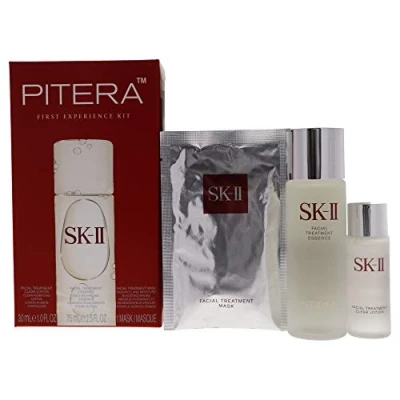 Image of SK II Pitera First Experience Kit For Unisex 3 Pc 2.5oz Facial Treatment Essence, 1oz Clear Lotion, 1Pc Mask