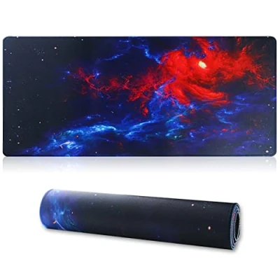 Image of Jahosin Large Gaming Mouse Pad with Stitched Edges,[27.5x11.8In] Extended Non Slip Natural Rubber Base for Gamer/Desktop/Office/Home (70x30 Anying)