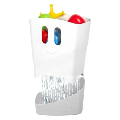 Image of Ubbi Freestanding Bath Toy Organizer Caddy with Removable Drying Rack Bin and Scoop for Toys Toddlers Baby, Grey