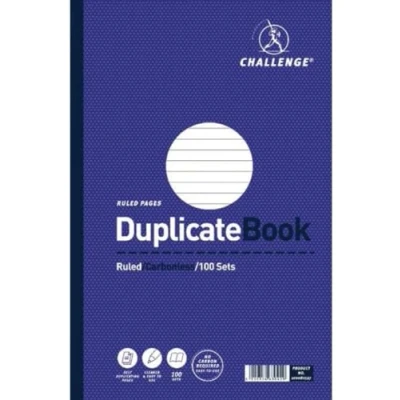 Image of Challenge Large Duplicate Book, Carbonless, 100 Pages, 1 pack, A4 (297 x 195 mm)