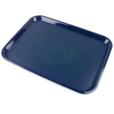 Image of Dine@Drinkstuff CT1418 14 Polypropylene Fast Food Tray, Large, Blue, 457mm Length, 355mm Width