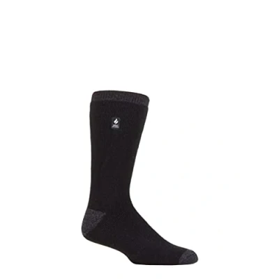 Image of Mens 1 Pair SOCKSHOP Heat Holders 1.6 TOG Lite Striped, Patterned &amp; Argyle Socks Amsterdam Heel Toe Black 6 11