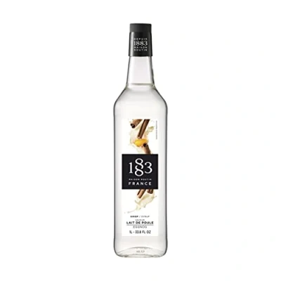 Image of 1883 Maison Routin Premium Eggnog Syrup for Hot Drinks &amp; Cocktails Glass 1L