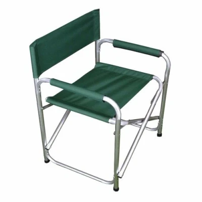 Image of Green Folding Aluminium Directors Chair By Redwood