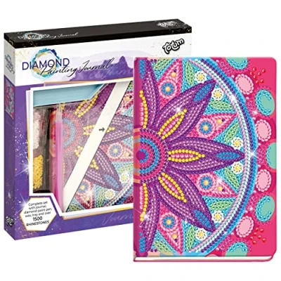 Image of Totum Mandala/Flower Diamond Painting Craft Set Notebook, Colourful