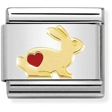 Image of Nomination Rabbit Heart Charm