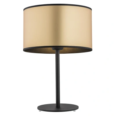 Image of Karin Table Lamp With Round Shade Gold, Black Structure