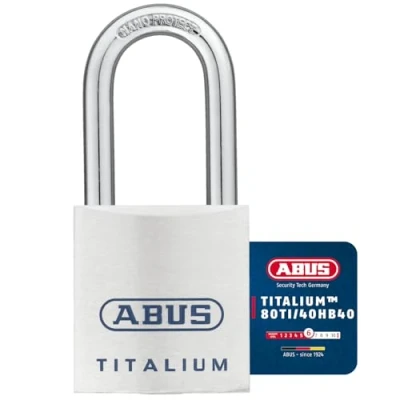Image of ABUS 80ti/40HB40 40 x 40mm Titalium Padlock with Long Shackle