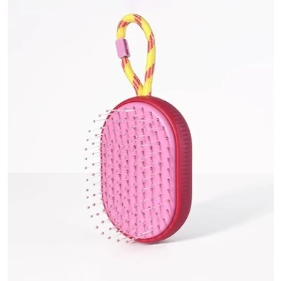 Image of Beter Hair Detangling Brush, On the Go Pink, Compact with Hanging Cord, Ideal for Travel, Made from Recycled Plastic, All Types