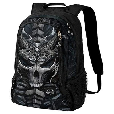Image of Spiral Skull Armour Back Pack With Laptop Pocket
