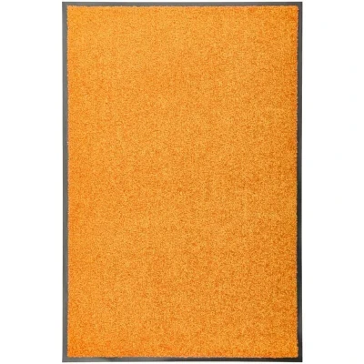 Image of vidaXL Doormat Washable Orange 60x90 cm